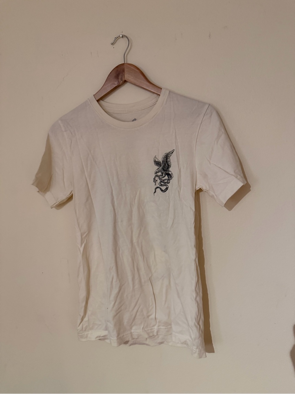 Women's Cream Short Sleeve Graphic Crew Tee
